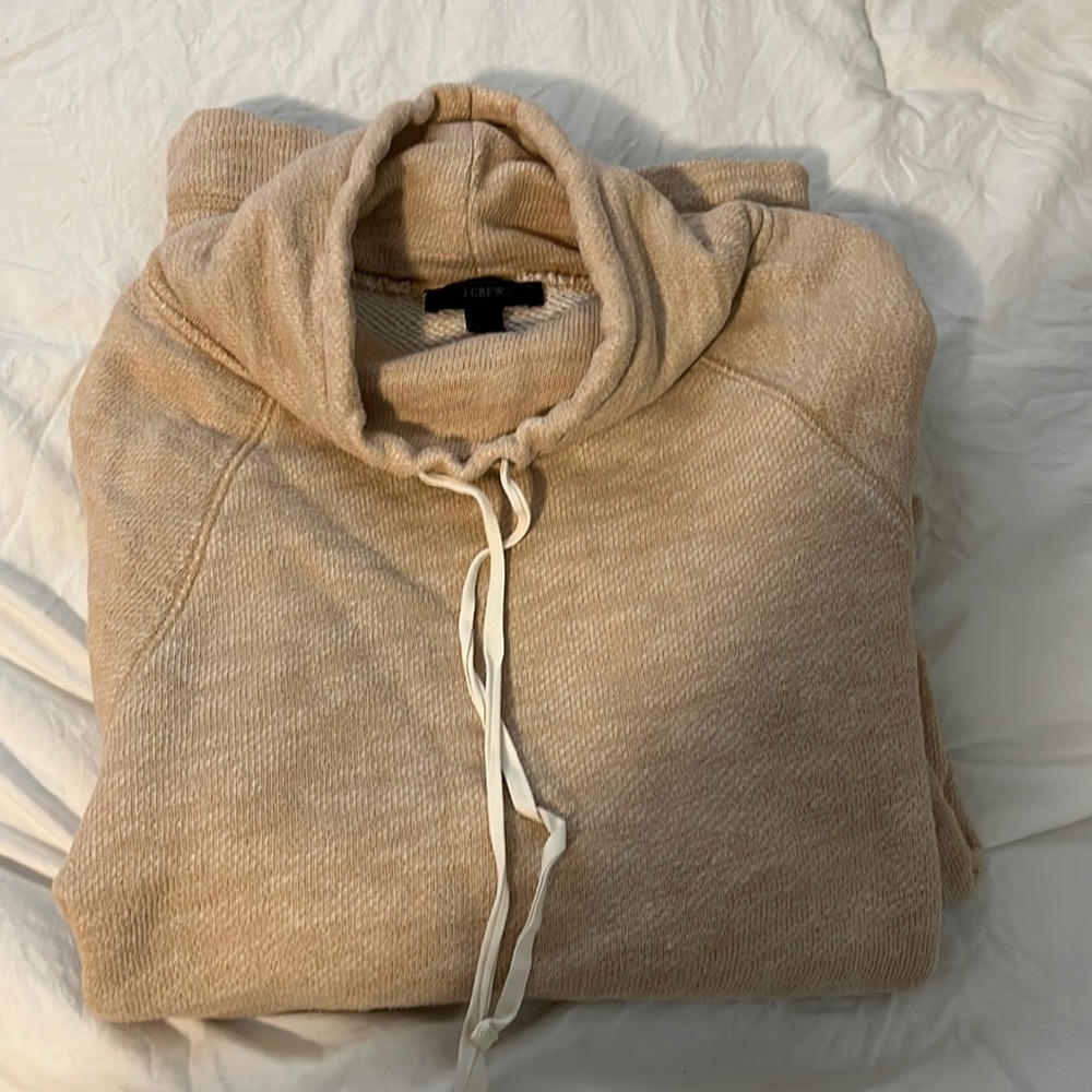 Cowl neck JCrew sweatshirt with side pockets